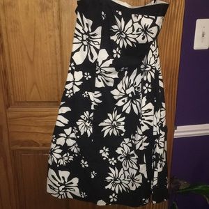 Black and white floral dress
